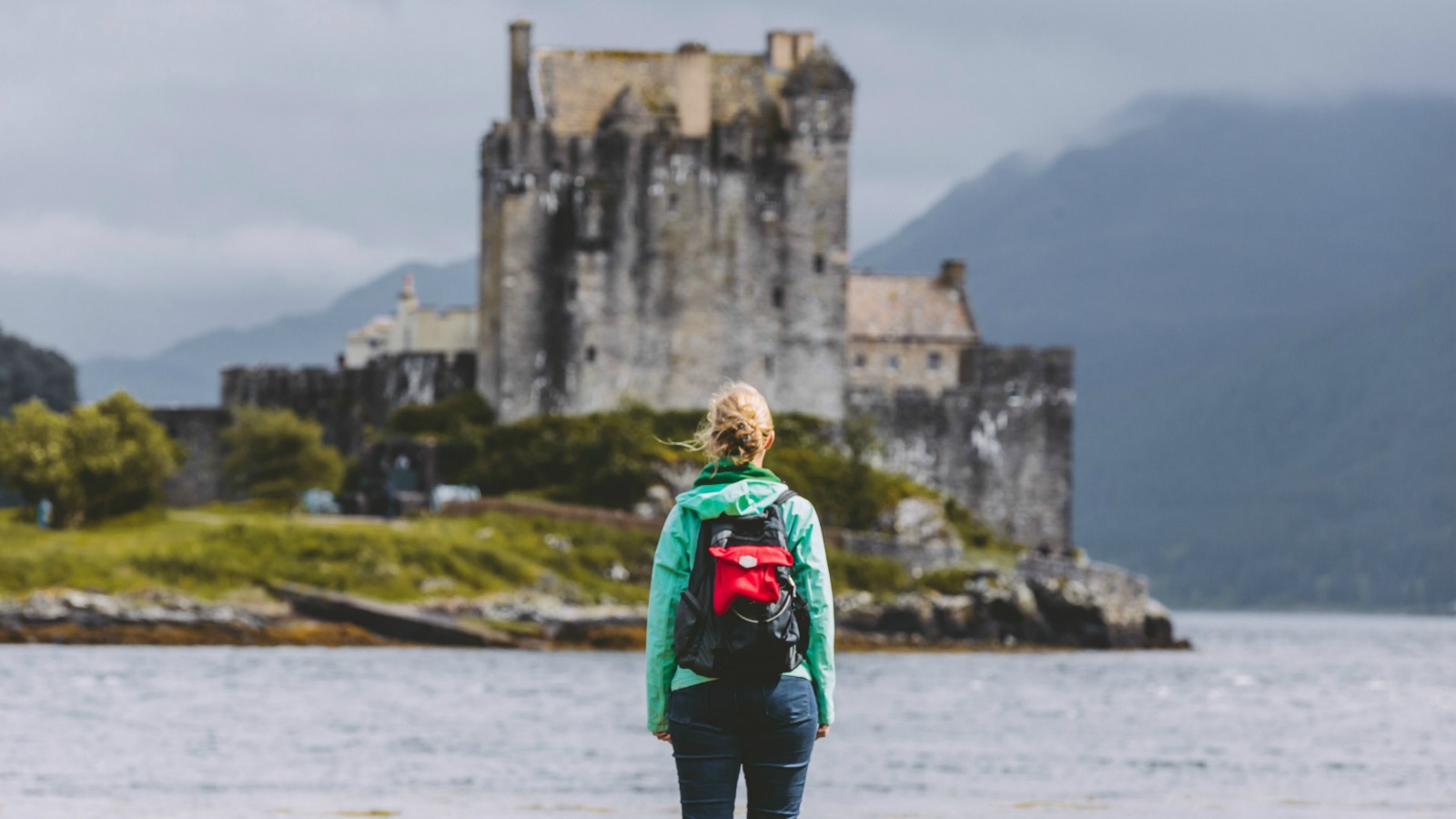 Female Solo Traveller at Eilean Donan Castle