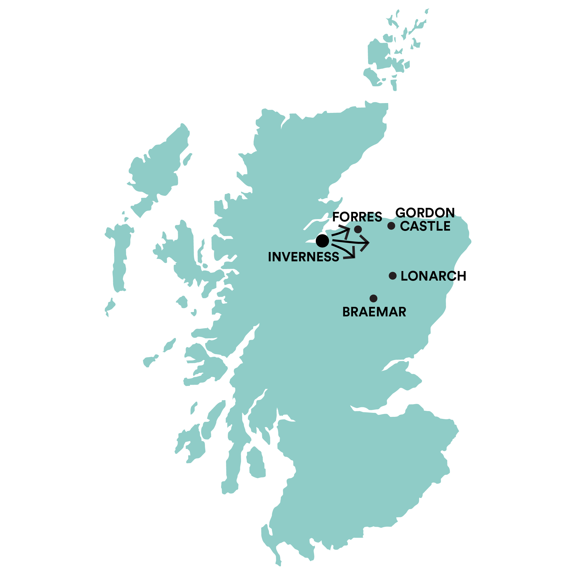 Highland Games Tour Map
