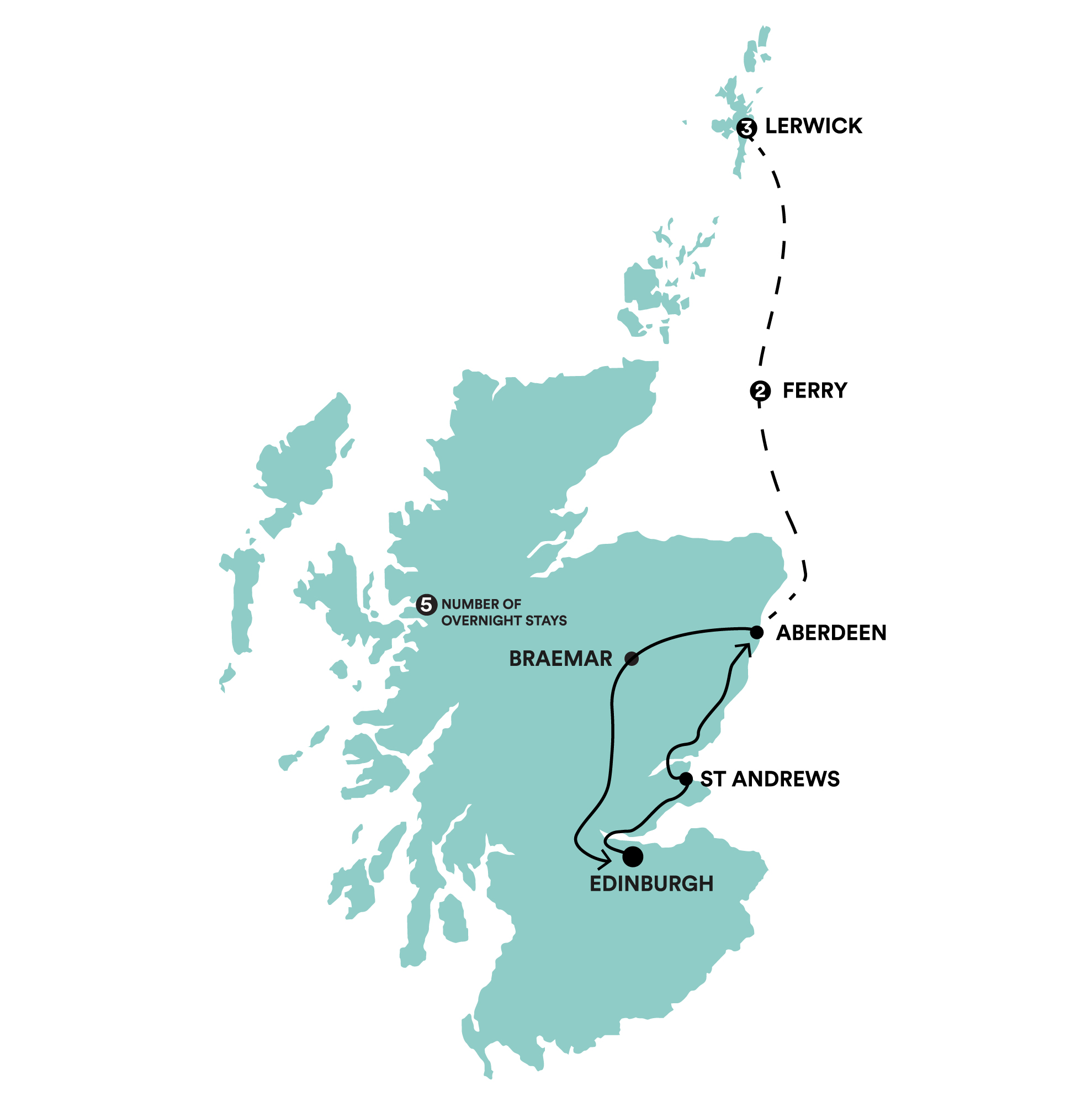 Up Helly Aa Tour Map