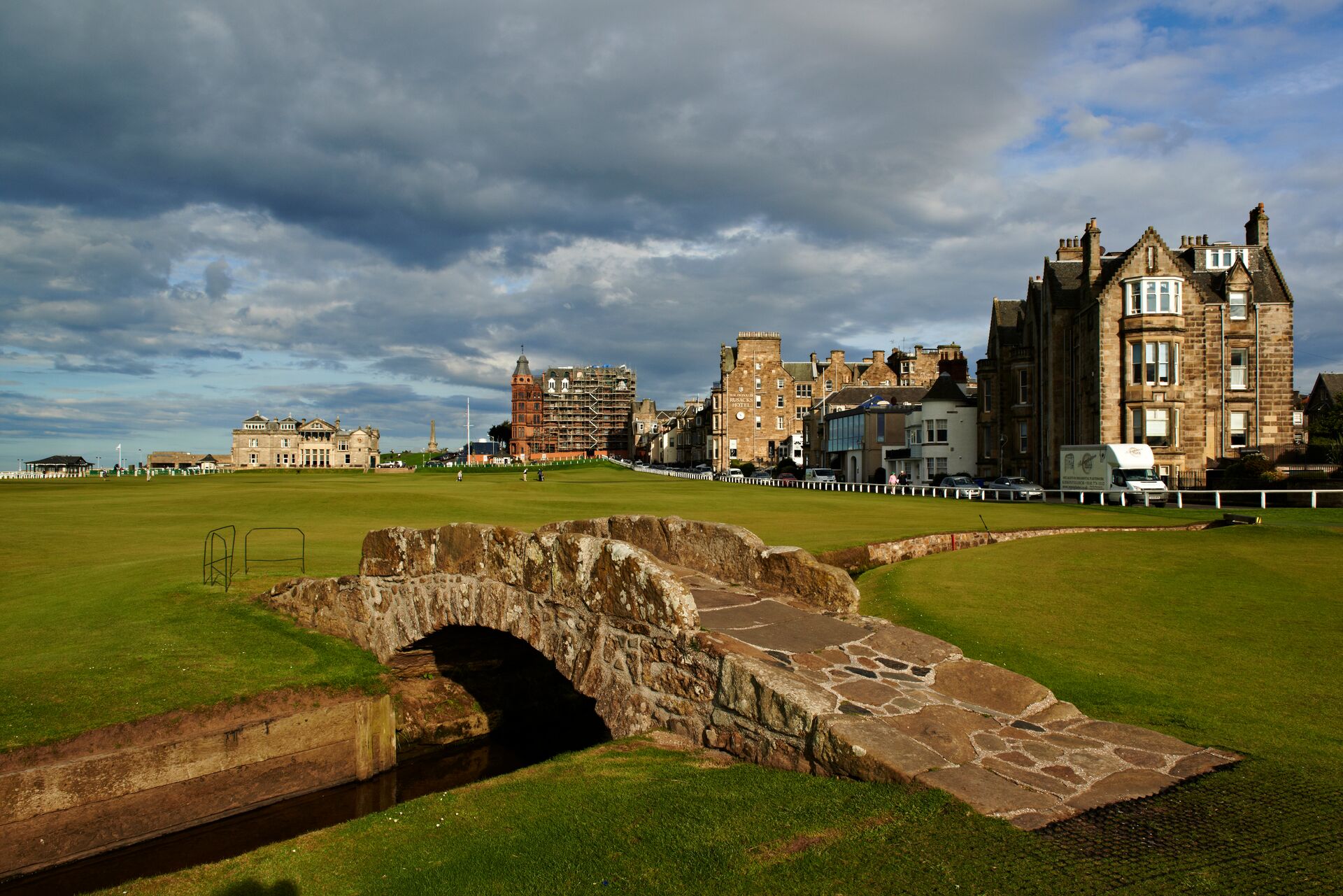 famous stone bridge on golf course in St Andrews