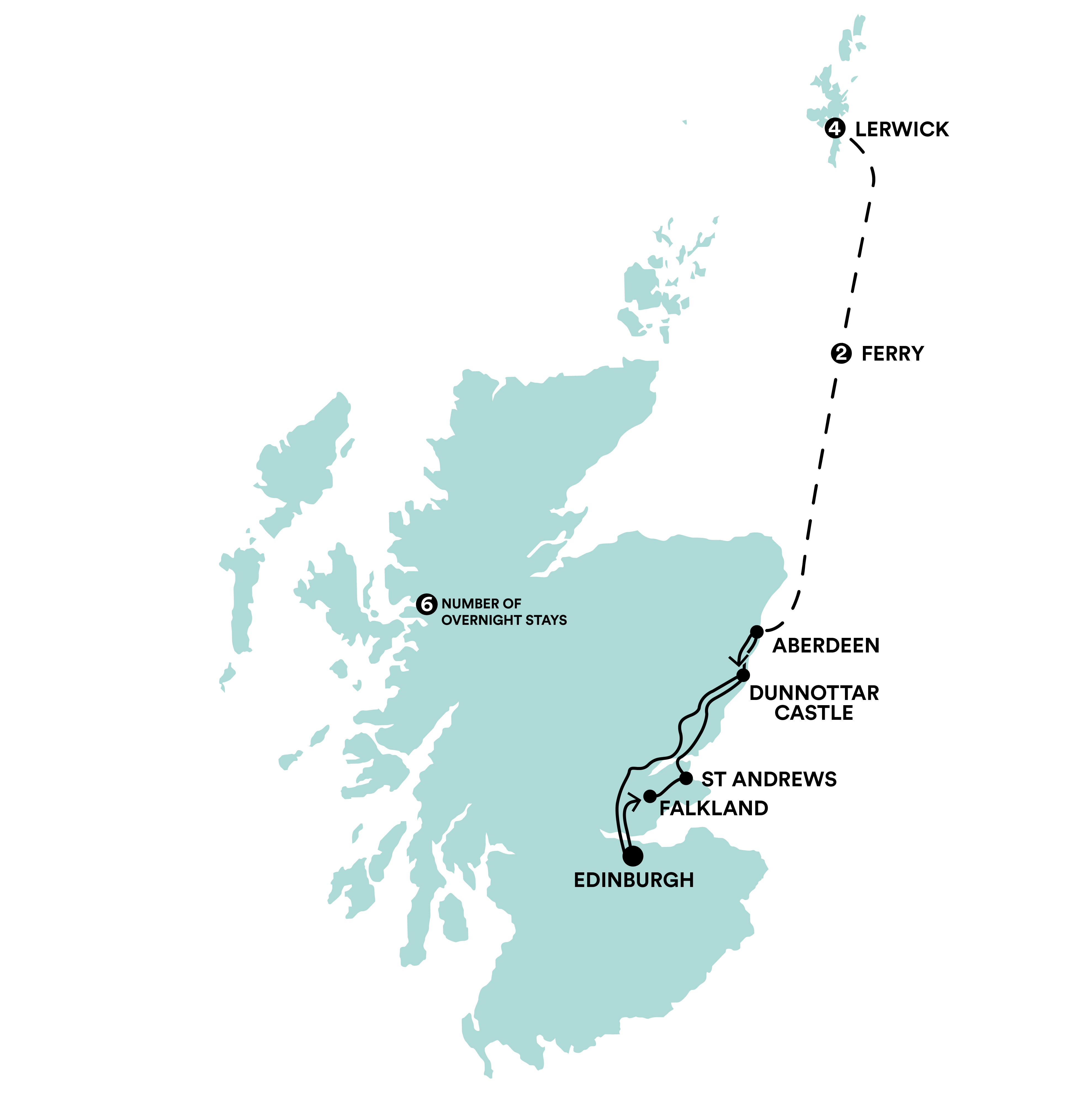 Up Helly Aa Tour Map